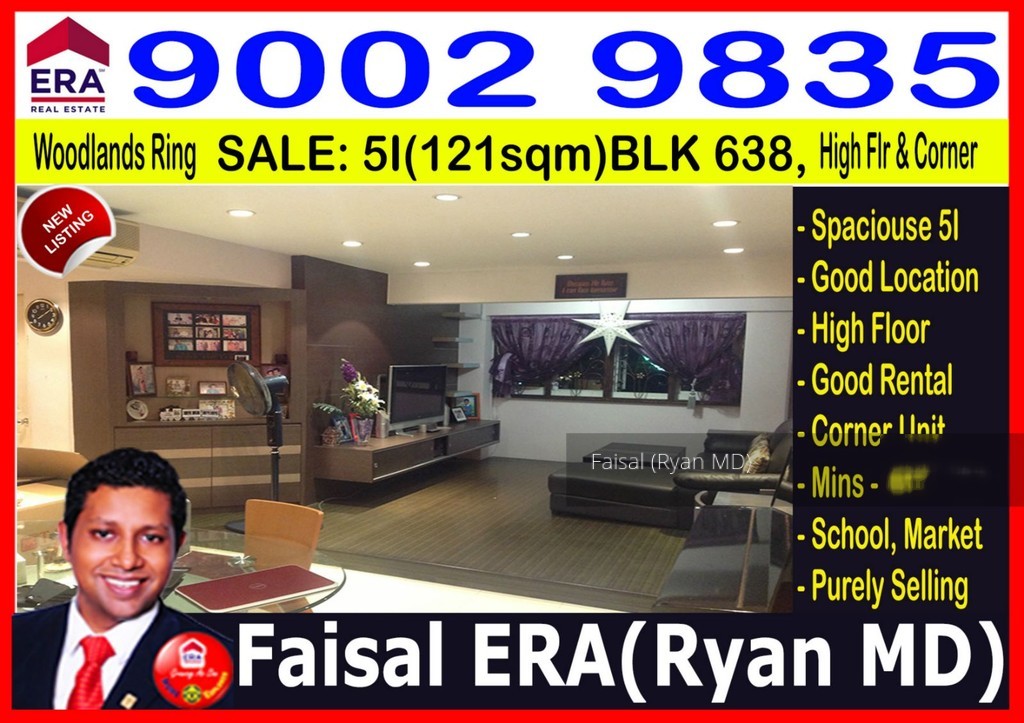 Blk 638 Woodlands Ring Road (Woodlands), HDB 5 Rooms #121597252